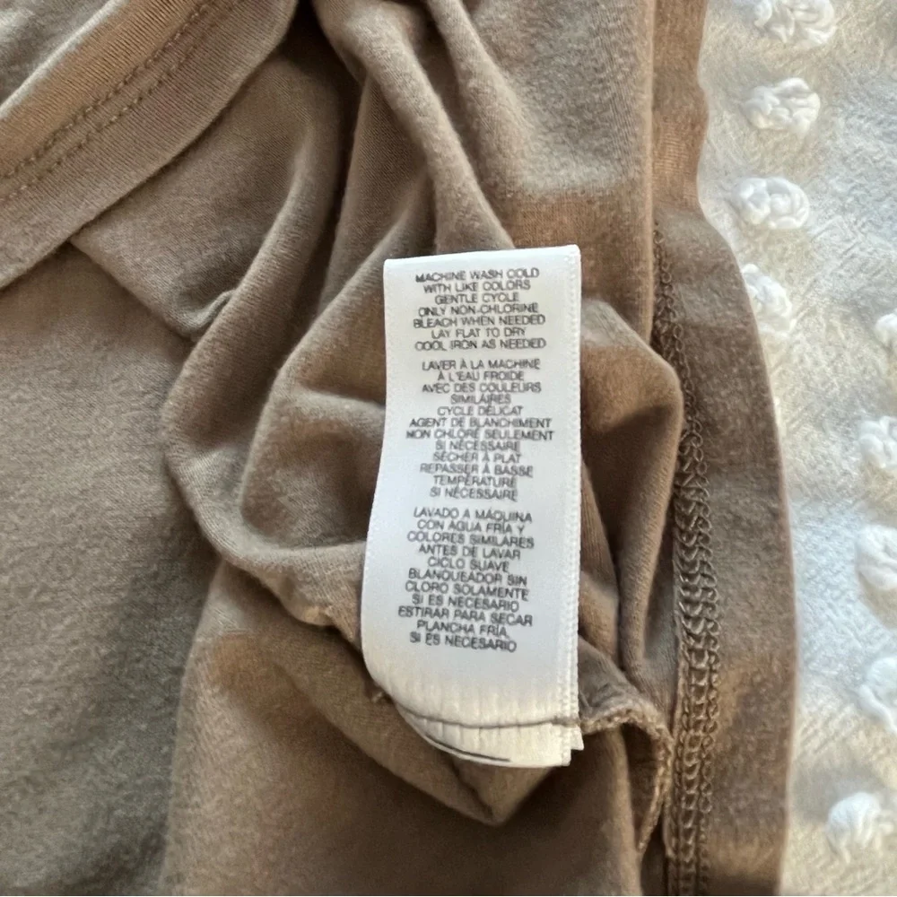 Michael Kors Women's Brown Short Sleeve T-Shirt With Satin Pocket  Size S/P